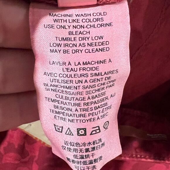 Anthropologie Pilcro Flocked High-Rise Red Denim Leggings Women's Sz. 26 NWT - Picture 10 of 16